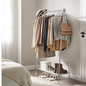 Minimalistische Kledingstandaard met Legplank – Stalen Frame & Draagkracht tot 55 kg