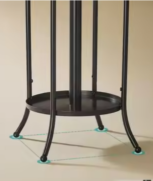 Metalen Kledingrek met Kapstok – Compact & Duurzaam