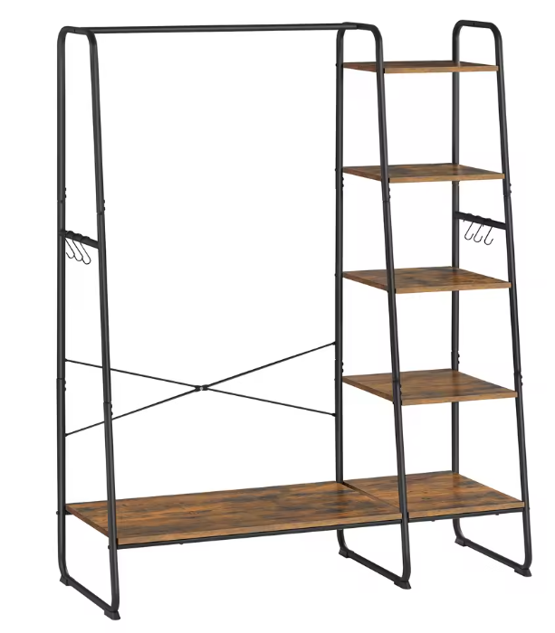 Multifunctioneel Kledingrek met Kapstok, Schoenenrek & Legplanken – Industrieel Design