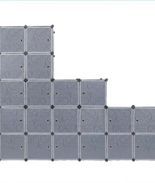 Opvouwbare Kast met 20 Kubussen & 2 Kledingroedes – Modulair en Ruim