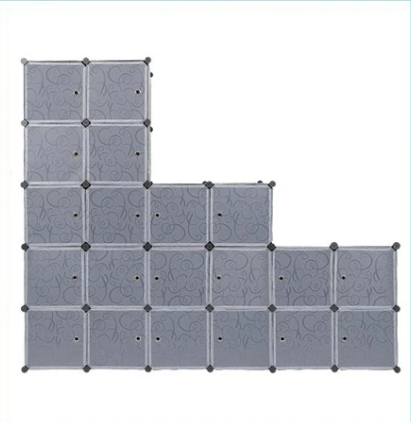 Opvouwbare Kast met 20 Kubussen & 2 Kledingroedes – Modulair en Ruim
