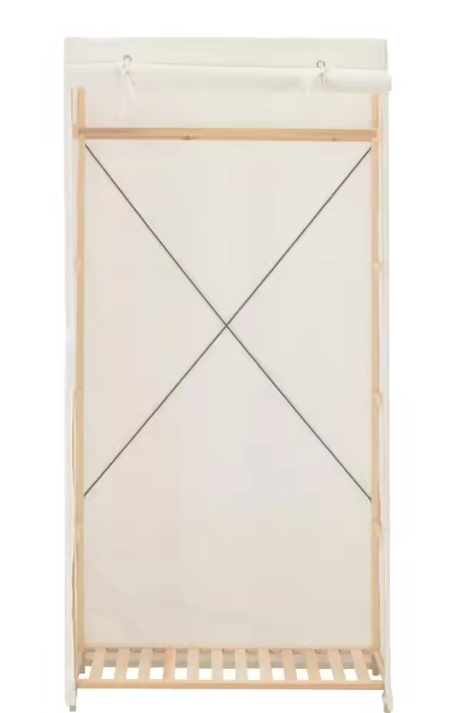 Opvouwbare Stoffen Kledingkast – 79×40×170 cm, Met Roede & Stoffenhoes, Lichtgewicht en Functioneel