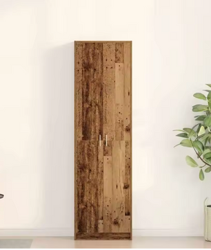 Vintage Houten Kast met Planken – Vrijstaand & Duurzaam 55×25×189 cm