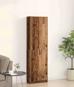 Vintage Houten Kast met Planken – Vrijstaand & Duurzaam 55×25×189 cm