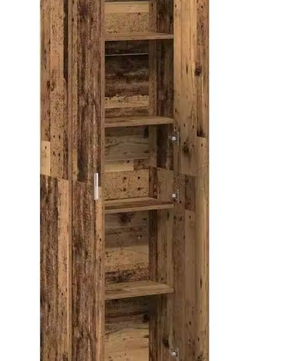 Vintage Houten Kast met Planken – Vrijstaand & Duurzaam 55×25×189 cm