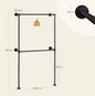Industrieel Wandrek Kledingkast – Open Wardrobe met Planken & Kledingroede