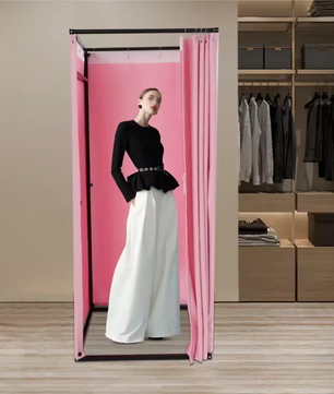 Draagbare Paskamer met Gordijn – Opvouwbare Changing Room 85×85×200 cm