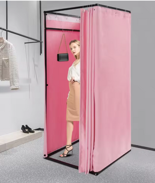 Draagbare Paskamer met Gordijn – Opvouwbare Changing Room 85×85×200 cm