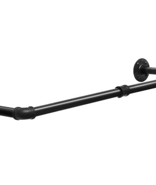 Wandgemonteerde Kledingroede – Industrieel Kledingrek Metaal 79/100×26 cm