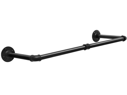 Wandgemonteerde Kledingroede – Industrieel Kledingrek Metaal 79/100×26 cm