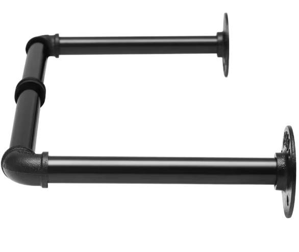 Wandgemonteerde Kledingroede – Industrieel Kledingrek Metaal 79/100×26 cm