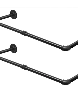 Wandgemonteerde Kledingroede – Industrieel Kledingrek Metaal 79/100×26 cm