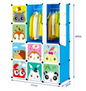 Kinderkast met Deuren & Hangers – Uitbreidbare Boekenkast 111×37×147 cm