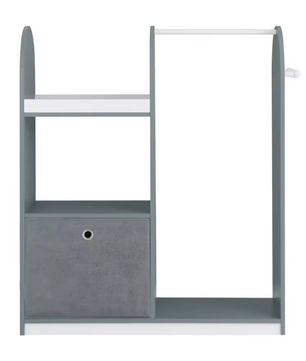 Kinderkast met Kapstok, Lades & Haken – MDF en Stof 97×108×35 cm