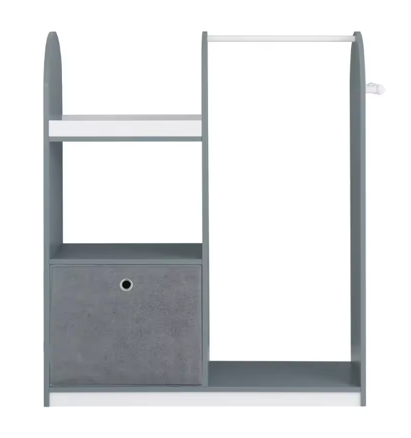 Kinderkast met Kapstok, Lades & Haken – MDF en Stof 97×108×35 cm