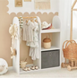 Kinderkast met Kapstok, Lades & Haken – MDF en Stof 97×108×35 cm
