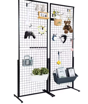 Dubbelzijdige Gridwall Display Panelen – Met Haken & Opvouwbaar Ontwerp, 2 Stuks