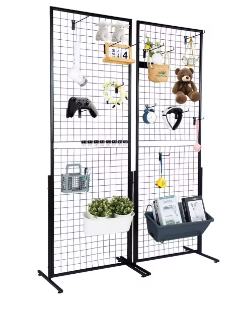 Dubbelzijdige Gridwall Display Panelen – Met Haken & Opvouwbaar Ontwerp, 2 Stuks