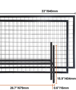 Dubbelzijdige Gridwall Display Panelen – Met Haken & Opvouwbaar Ontwerp, 2 Stuks