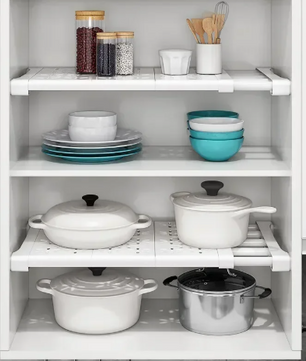 Verstelbaar Wandrek – Kast Organizer & Keuken Opbergrek