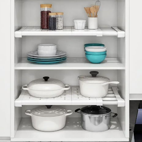 Verstelbaar Wandrek – Kast Organizer & Keuken Opbergrek