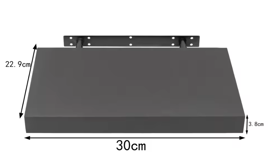 Set van 2 Wandplanken – MDF Zwevende Planken voor Woonkamer, Keuken, Badkamer & Slaapkamer
