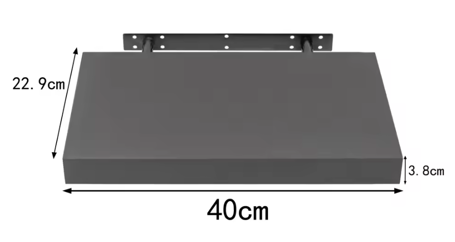 Set van 2 Wandplanken – MDF Zwevende Planken voor Woonkamer, Keuken, Badkamer & Slaapkamer