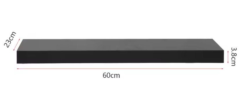 Set van 2 Wandplanken – MDF Zwevende Planken voor Woonkamer, Keuken, Badkamer & Slaapkamer
