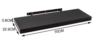 Set van 2 Wandplanken – MDF Zwevende Planken voor Woonkamer, Keuken, Badkamer & Slaapkamer