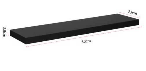 Set van 2 Wandplanken – MDF Zwevende Planken voor Woonkamer, Keuken, Badkamer & Slaapkamer