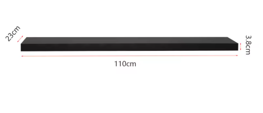 Set van 2 Wandplanken – MDF Zwevende Planken voor Woonkamer, Keuken, Badkamer & Slaapkamer