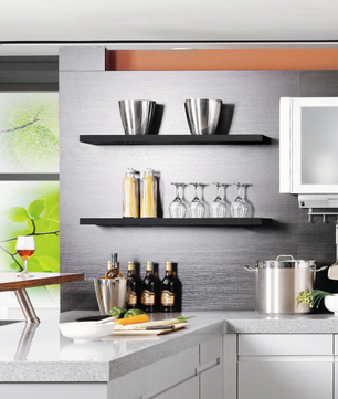 Set van 2 Wandplanken – MDF Zwevende Planken voor Woonkamer, Keuken, Badkamer & Slaapkamer