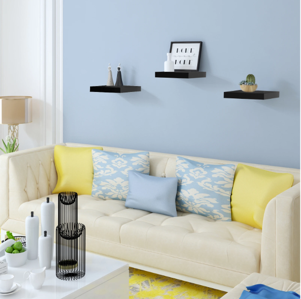 Set van 2 Wandplanken – MDF Zwevende Planken voor Woonkamer, Keuken, Badkamer & Slaapkamer