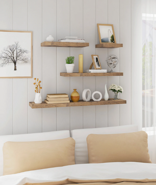 Zwevende Wandplank – Houten Wandplank voor Boeken, Foto’s & Decoratie