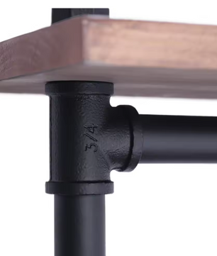 Industriële Wandplank met 3 Lagen – Massief Hout & Metalen Pijpen