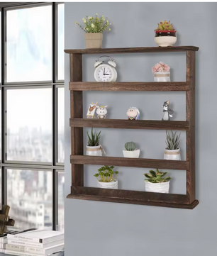 4-Laags Houten Kruidenrek – Wandrek & Tafel Organizer voor Keuken