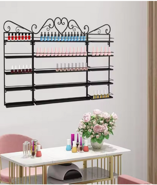 Wandrek met 5 Lagen – Metalen Opbergrek voor Nagellak & Cosmetica