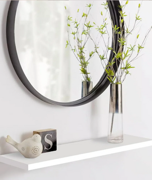 Zwevende Wandplank – Houten & Metalen Boekenrek voor Foto’s, CD’s & Decoratie