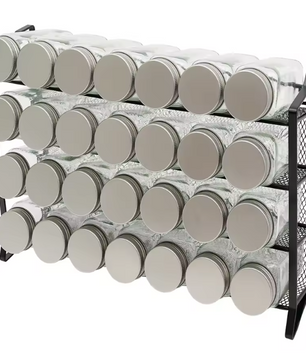 Kruidenrek 4-Laags – Inclusief 28 Potjes, Labels & Organizer