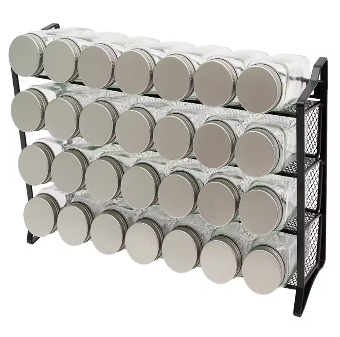 Kruidenrek 4-Laags – Inclusief 28 Potjes, Labels & Organizer