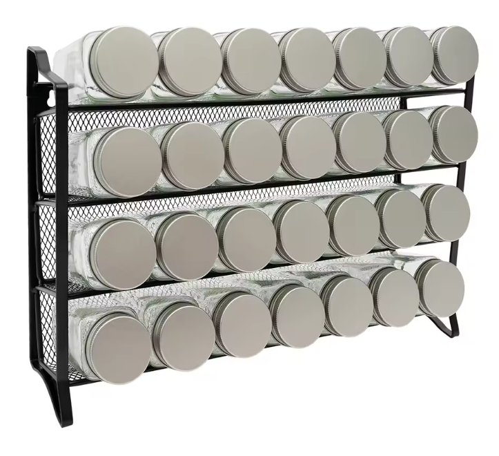 Kruidenrek 4-Laags – Inclusief 28 Potjes, Labels & Organizer