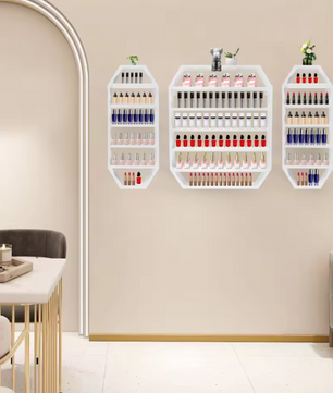 Wandrek Nagellak Display – 3-Delige Set, Octagonaal Design