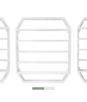 Wandrek Nagellak Display – 3-Delige Set, Octagonaal Design