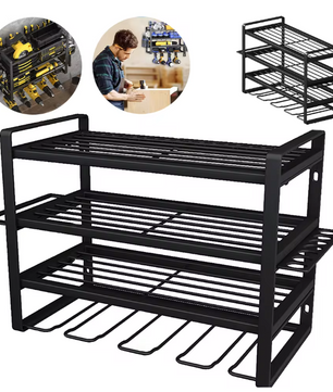 4-Laags Gereedschapsrek – Wandrek & Organizer met Boormachinehouder