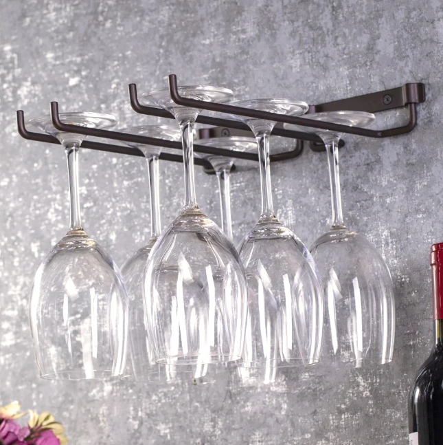 Dubbele Wijnrekhouder – Ophangrek voor Glazen & Goblets
