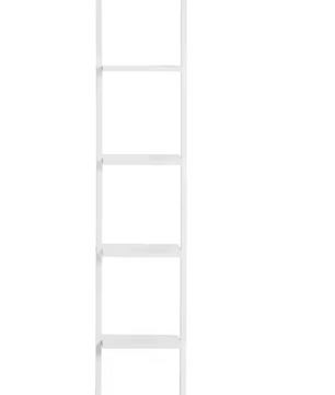 Ladder Wandrek met 4 Planken – Staande Boekenkast Wit
