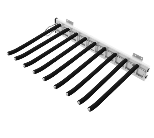 Uitschuifbaar Broekenrek – 9-Rods Zijmontage Kledinghanger