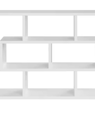 Wandplank met 8 Vakken – Hangend Opbergrek Wit 85x48x16 cm