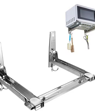 Wandhouder voor Magnetron – Verstelbaar RVS Ophangrek, Inklapbaar & Ruimtebesparend
