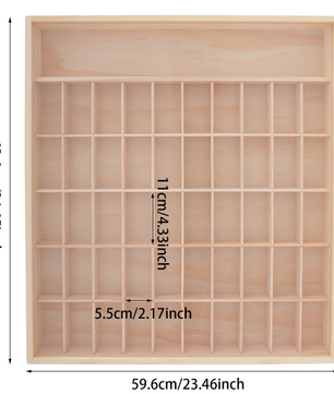 Wandkast met 6 Lagen – Houten Display Cabinet met Acryl Deur, 50 Vakken